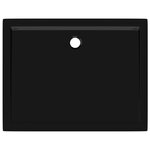 vidaXL Receveur de douche rectangulaire ABS Noir 80x100 cm