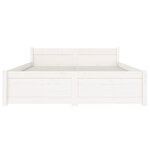vidaXL Cadre de lit Blanc Bois massif 120x190 cm Petit double