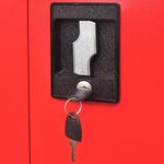 vidaXL Armoire à outils avec 2 portes Acier 90x40x180 cm Noir et rouge