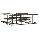 vidaXL Table basse chêne fumé 121x121x40 cm bois d'ingénierie