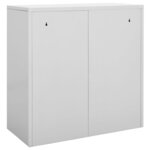 vidaXL Armoire à casiers Gris clair 90x45x92 5 cm Acier