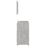 vidaXL Meubles de salle de bain Gris béton Bois d'ingénierie