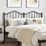 vidaXL Tête de lit métal noir 135 cm
