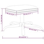 vidaXL Repose-pied Gris clair 60x60x36 cm Tissu