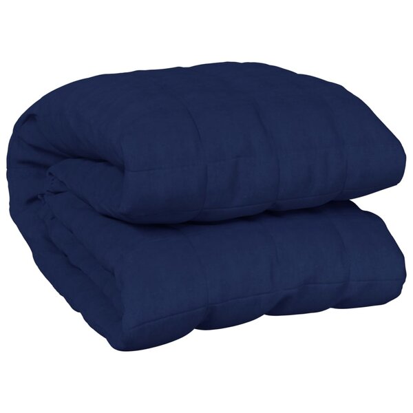 vidaXL Couverture lestée Bleu 138x200 cm 6 kg Tissu