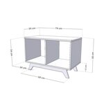Meuble de rangement NABOSKY rose 1x2