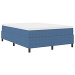 Lit Box Spring vidaXL Bleu 140x200 cm en Tissu Côtelé