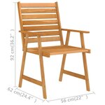 vidaXL Mobilier de salle à manger de jardin 5 Pièces Bois d'acacia solide