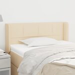 vidaXL Tête de lit avec oreilles Crème 103x16x78/88 cm Tissu