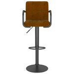 vidaXL Tabourets de bar lot de 2 marron velours