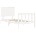 vidaXL Cadre de lit sans matelas blanc 100x200 cm bois de pin massif