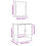 vidaXL Ensemble de meubles de salle de bain 2 pièces en chêne artisan en bois d'ingénierie