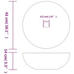 vidaXL Vasque à poser gris rond Φ41x14 cm céramique