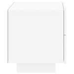 vidaXL Table de chevet avec lumières LED blanc 70x36x40 5 cm