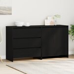 vidaXL 2-Pièces Meubles de Rangement en Chêne Noir en Bois d'Ingénierie