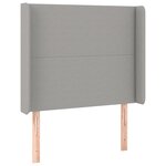 vidaXL Sommier à lattes de lit matelas LED Gris clair 90x190cm Tissu