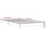 vidaXL Cadre de lit sonoma gris 90x190 cm bois d'ingénierie