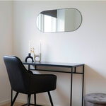 Miroir rectangulaire en aluminium avec cadre noir 50 x 80 cm
