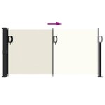 vidaXL Auvent latéral rétractable crème 100x500 cm