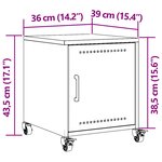 vidaXL Tables de chevet 2 Pièces noir 36x39x43 5 cm acier