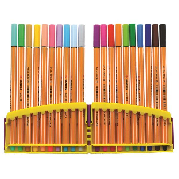 Colorparade x 20 stylos-feutres point 88 Assortis dont 10 pastel x 10 STABILO