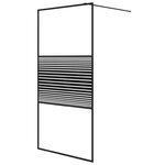 vidaXL Paroi de douche Noir 100x195 cm Verre ESG transparent
