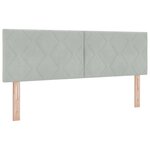 Lit box spring vidaXL avec matelas et lumière LED gris clair 140x200 cm velours