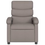 vidaXL Fauteuil de massage inclinable électrique Taupe Tissu