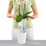 LECHUZA Jardinière DELTINI ALL-IN-ONE Blanc brillant