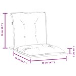 vidaXL Coussins de chaise à dossier bas lot de 2 gris clair mélangé