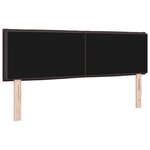 vidaXL Tête de lit à LED Design Lignes Marron Foncé 72 cm Tissu