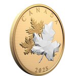 Pièce de monnaie en Argent 50 Dollars g 155.5 (5 oz) Millésime 2025 MAPLE LEAVES IN MOTION