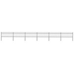 vidaXL Clôture de jardin avec dessus en lance Acier 10 2x0 8 m Noir