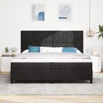 vidaXL Lit à ressorts avec matelas et LED Noir 200x200 cm Velours