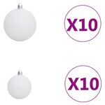 vidaXL Sapin de Noël artificiel Nordmann avec LED et boules Vert 240cm