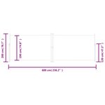 vidaXL Auvent latéral rétractable Bleu 200x600 cm