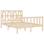 vidaXL Cadre de lit avec tête de lit 140x200 cm bois massif