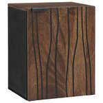vidaXL Cabinet Suspendu de Salle de Bain 38x33.5x48 cm en Bois Massif et Bois Travaillé