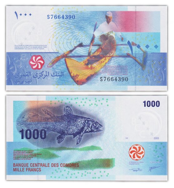 Billet de Collection 1000 francs 2005 (2020) Comores - Neuf - P16