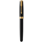PARKER Sonnet Stylo roller  Noir  Recharge noire pointe fine  Coffret cadeau
