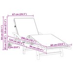 vidaXL Chaises longues 2 Pièces avec coussins et roues en bois massif d'acacia