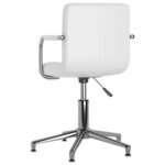 vidaXL Chaise de bureau pivotante Blanc Similicuir