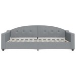 vidaXL Lit de jour avec gigogne sans matelas gris clair 100x200 cm