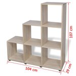 vidaXL Bibliothèque/étagère 107 cm Couleur de chêne