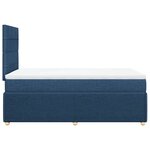 vidaXL Sommier à lattes de lit avec matelas Bleu 120x200 cm Tissu