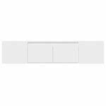 vidaXL Meuble TV mural avec LED blanc 180x31x39 5 cm