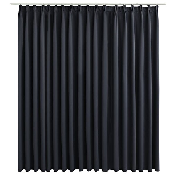 vidaXL Rideau occultant avec crochets Noir 290x245 cm