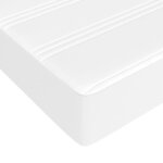 vidaXL Sommier à lattes de lit avec matelas Blanc 200x200cm Similicuir