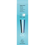 Boite 25 Reliures Spirales Plastique 16mm - Noir - Exacompta