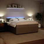 vidaXL Sommier à lattes de lit et matelas Gris clair 200x200cm Velours